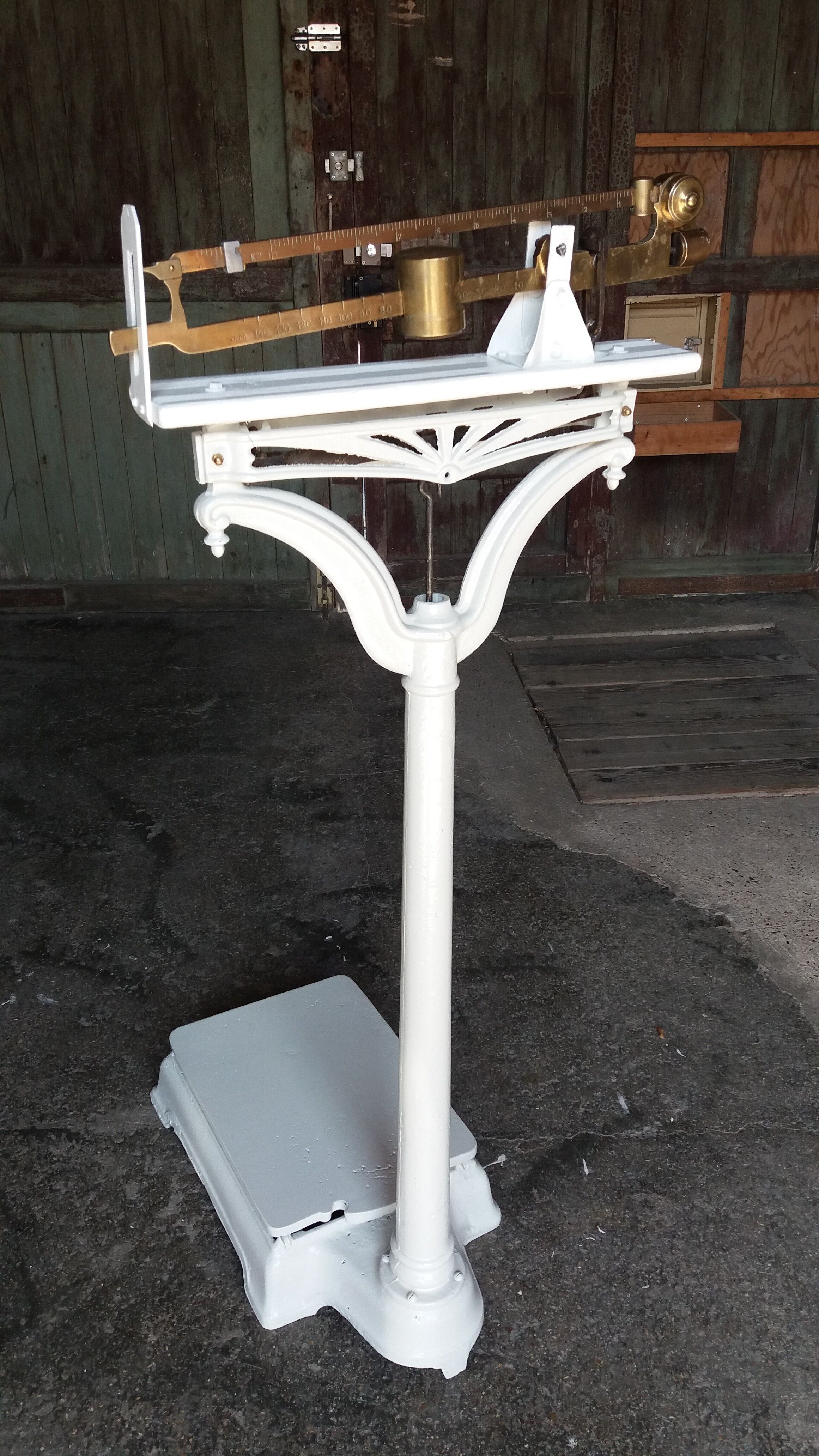 Weighs cast iron person