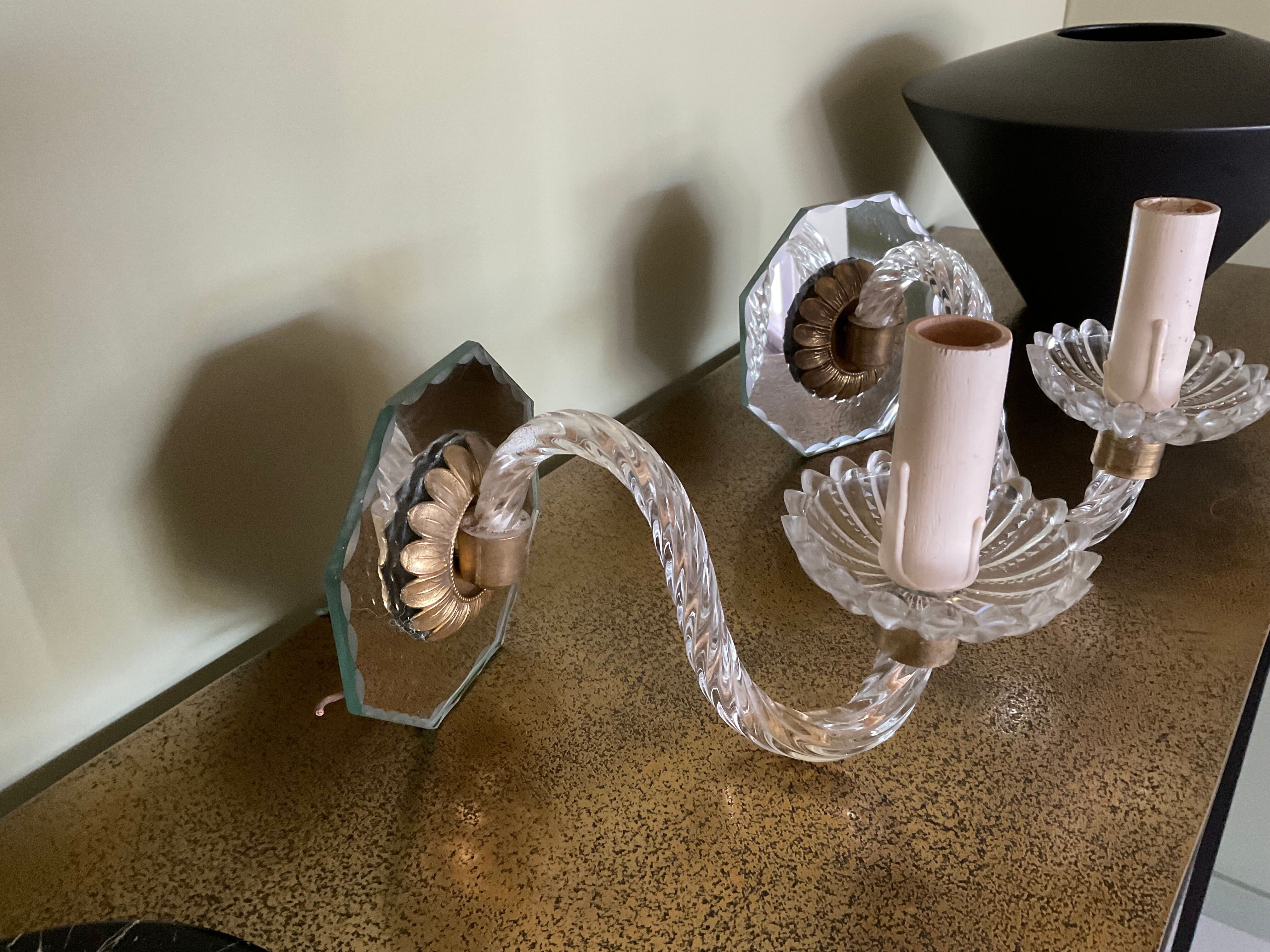 Paire Appliques Style Murano  50’