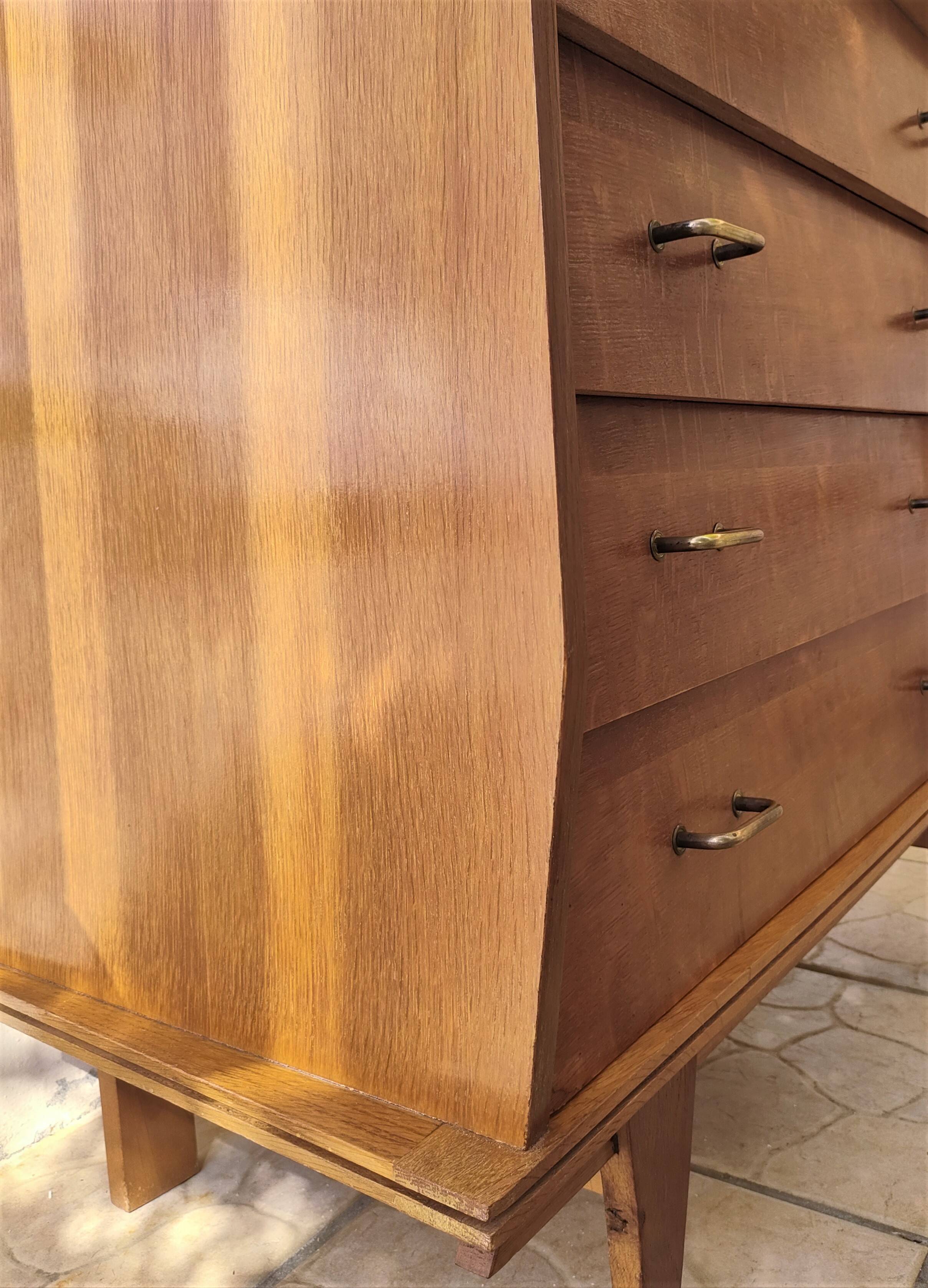 Designer wooden chest of drawers from the 60s
