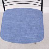 Chaise de jean-louis bonnant en métal et tissu, 1950