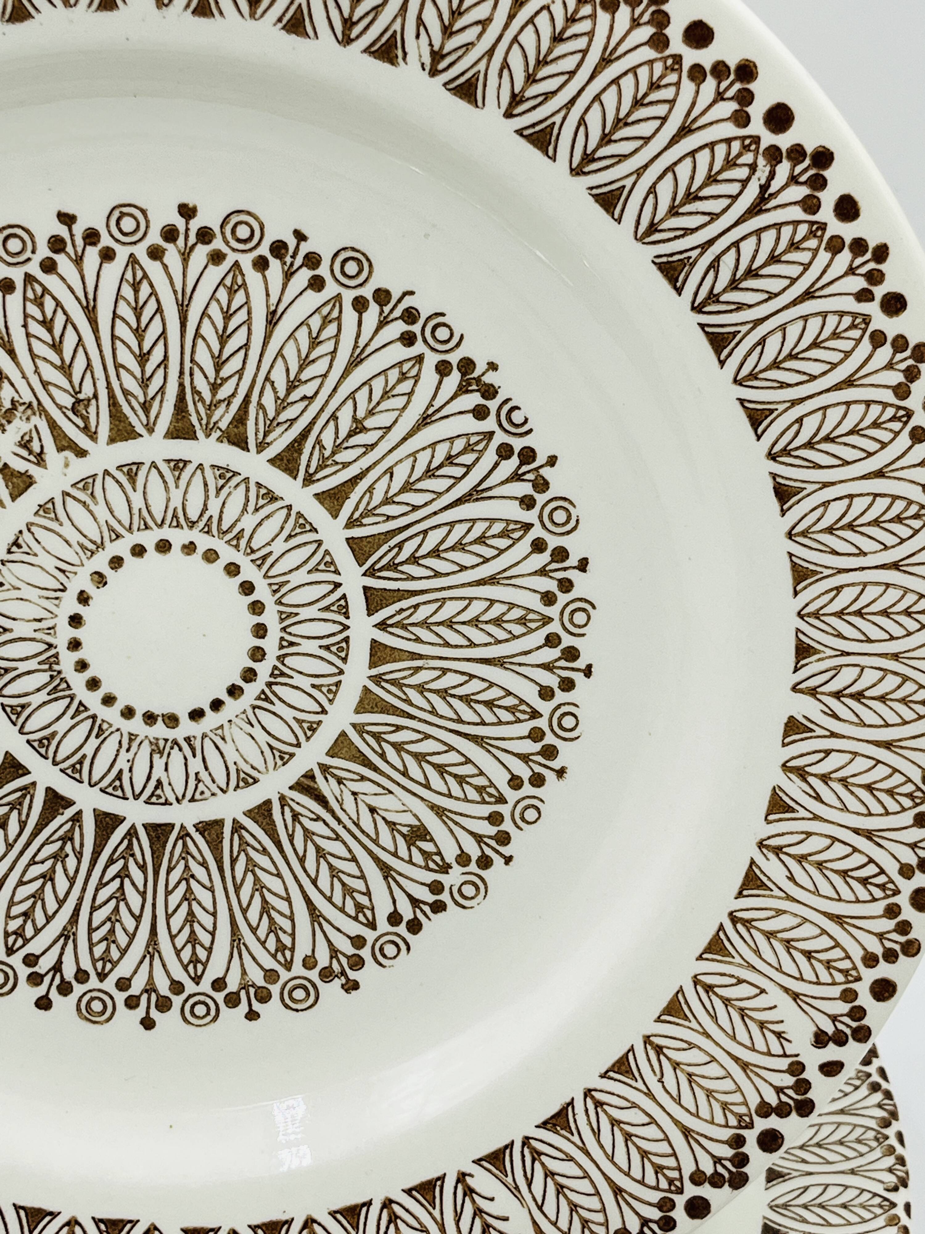 Set of four flat plates Boch Ronda 1970