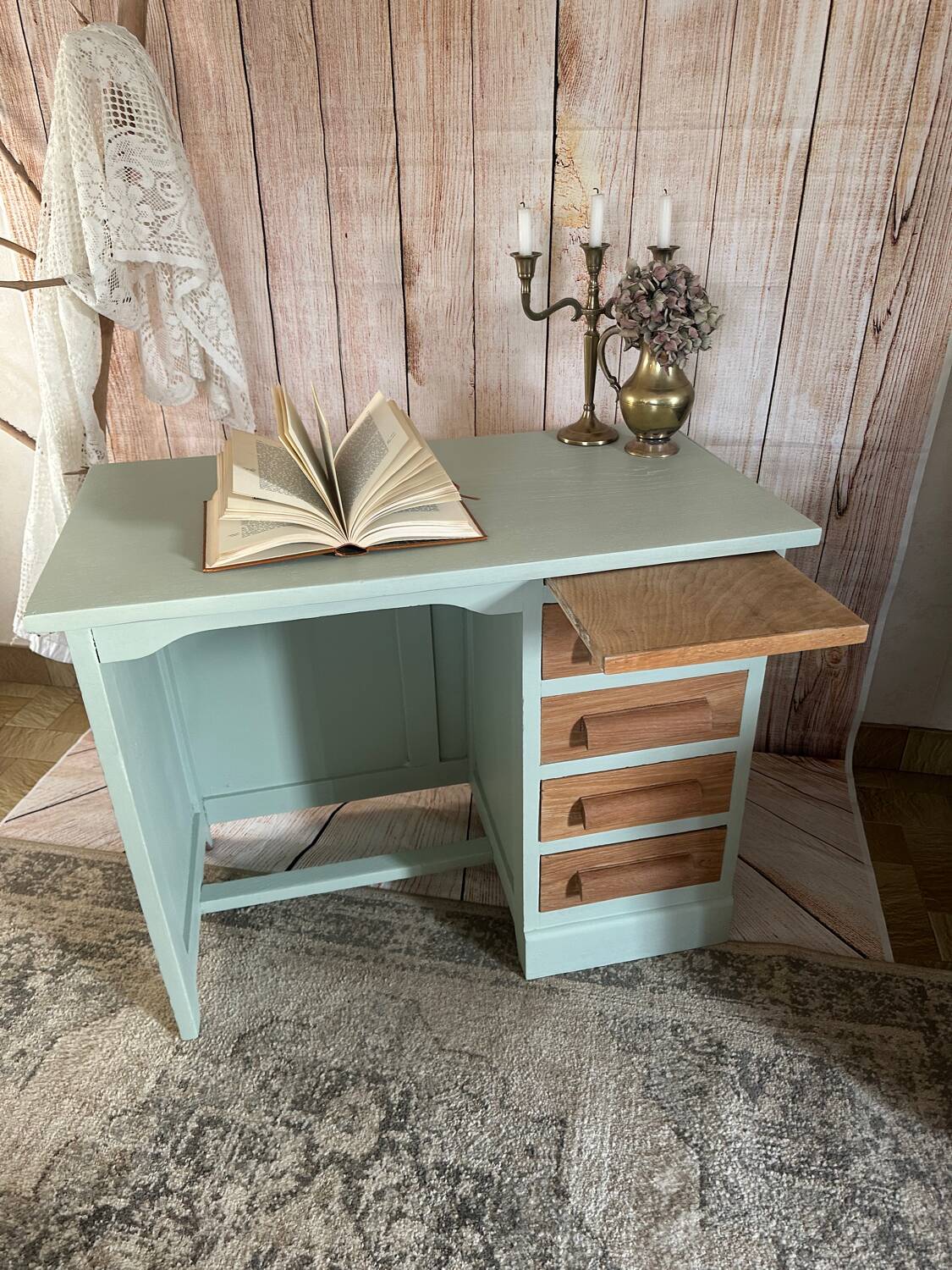 Small renovated vintage desk – 1950s – children's desk