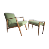 Danish teak armchair & stool, 1970