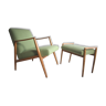 Danish teak armchair & stool, 1970