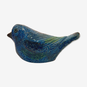 Bird statue, Aldo Londi for Bitossi, Rimini blue series