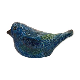 Oiseau vintage, Aldo Londi pour Bitossi, série bleue Rimini