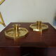 Pair of brass candle holders