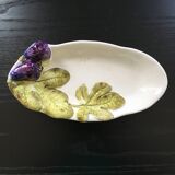 Plat ovale décor figues