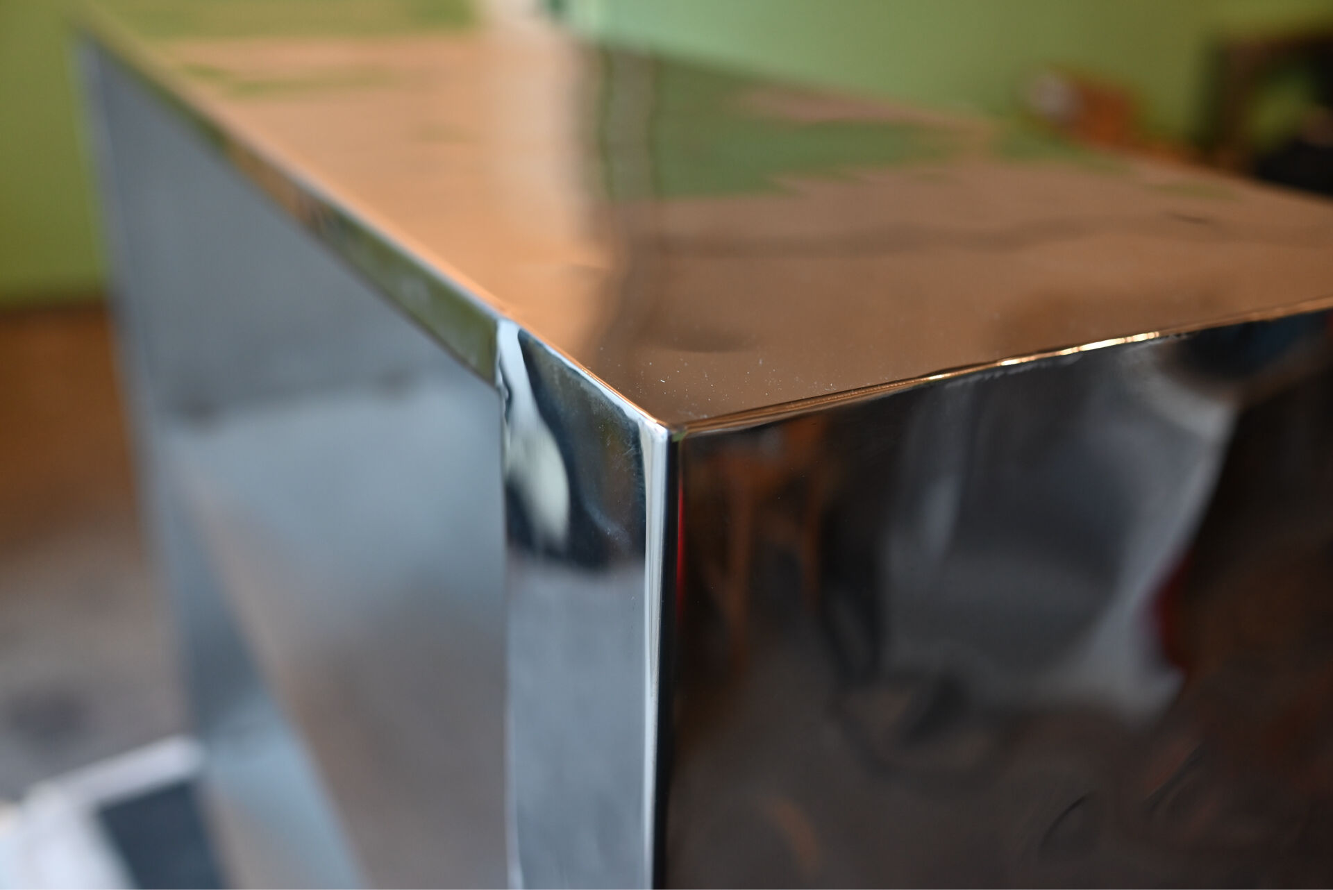 Contemporary Stainless Steel Reception Desk