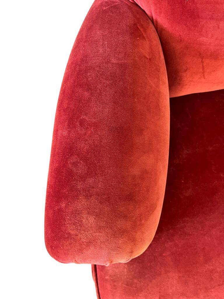 Vintage red baroque armchair / three-seater / sofa / armchair