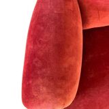 Vintage red baroque armchair / three-seater / sofa / armchair