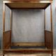 Parisian Louis XVI style four-poster bed in mahogany and gilded bronze circa 1850