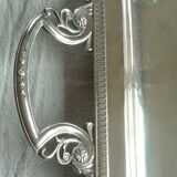 Presentation tray in silver metal
