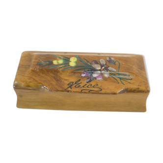 Old wooden tabatiere snuff box