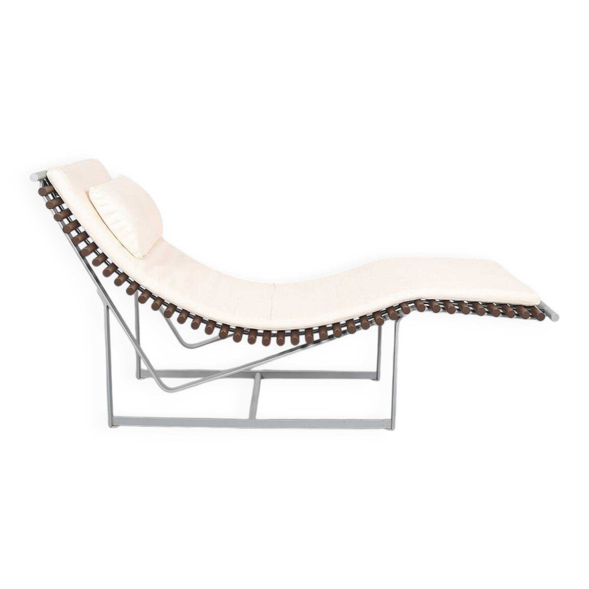 German Spine Back Lounge Chair Chaiselongue by Peter Strassl 70s