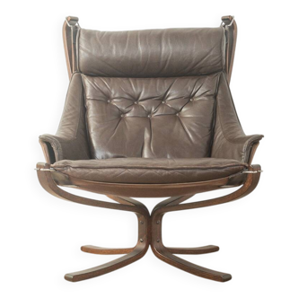 Falcon chair with footstool by Sigurd Ressell for Vatne Møbler