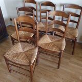 Antique mulched chairs