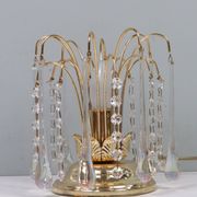 Vintage table lamp Massive Belgium, brass and Murano beads.