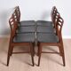 Set of 6 rosewood chairs, Denmark, 1960s