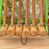 Old large wooden croquet game - metal cart - 1970