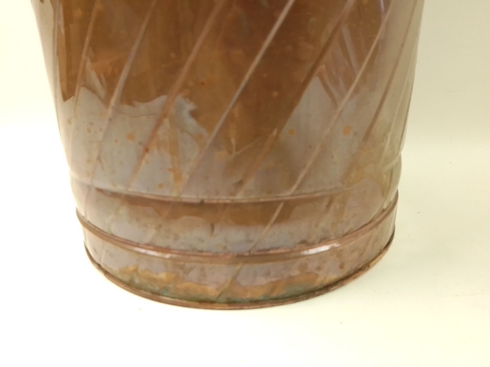 Copper office trash can