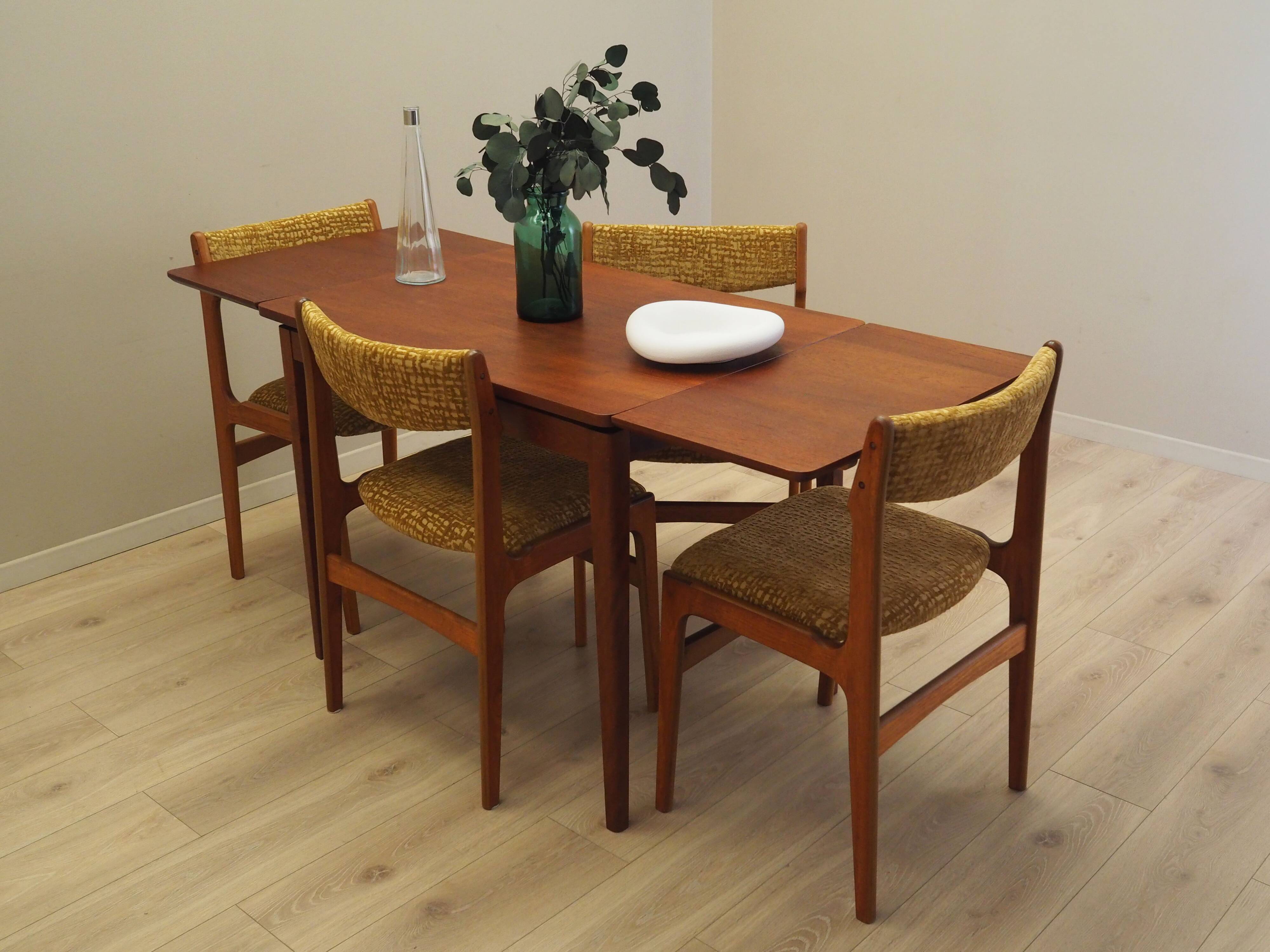 Set of six teak chairs, Danish design, 1970s, production: Denmark
