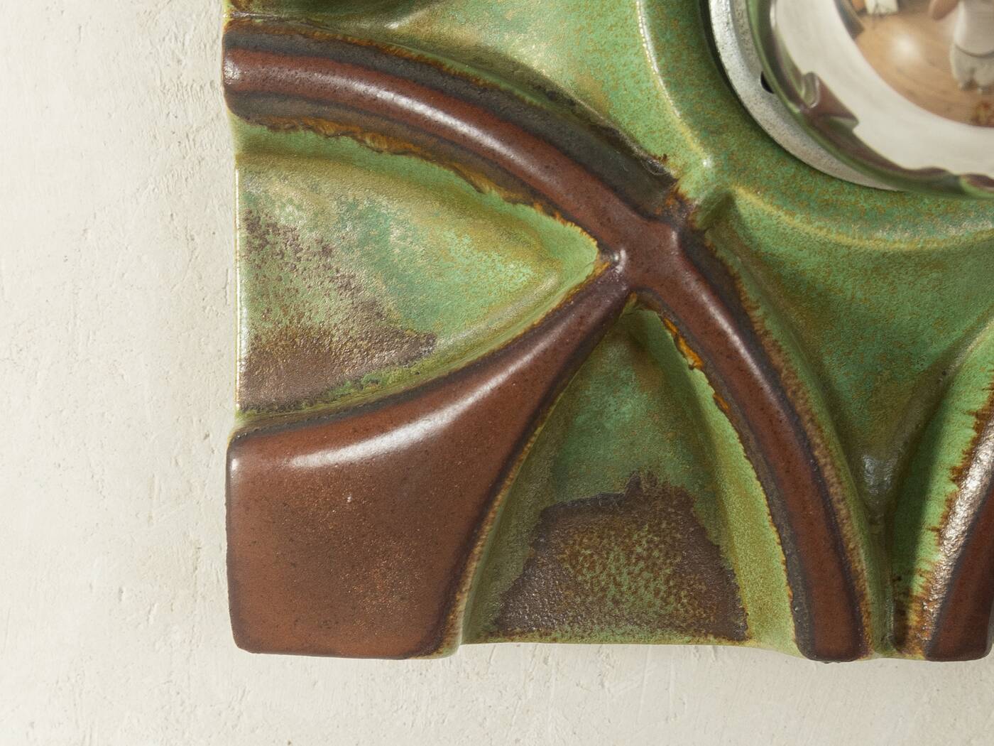 Ceramic wall lamp by Honsel, 1970s, Fat Lava glaze