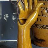 Soliflore baguier hand ceramic iridescent 50s