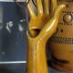 Soliflore baguier hand ceramic iridescent 50s
