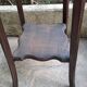High art nouveau pedestal table brown wood varnished marble france 20's retro vintage decoration