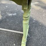 Old table patinated green legs