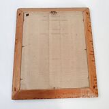 Vintage mirror 1950 in honeycomb-style carved wood