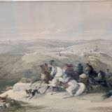 Old orientalist painting, Sebastia, after David Roberts 20th century