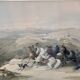Old orientalist painting, Sebastia, after David Roberts 20th century