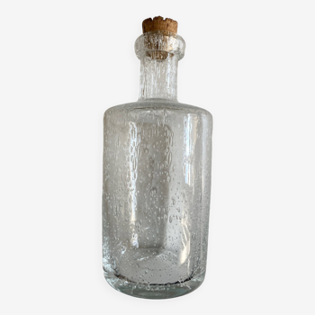 Biot village bubbled glass bottle