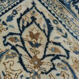 Tapis Persan Vintage Bleu Fait Main, Élégance Classique d’Iran, 293x391 Cm