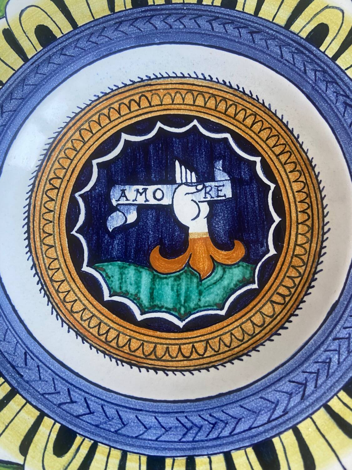Vintage Italian “amore” plate