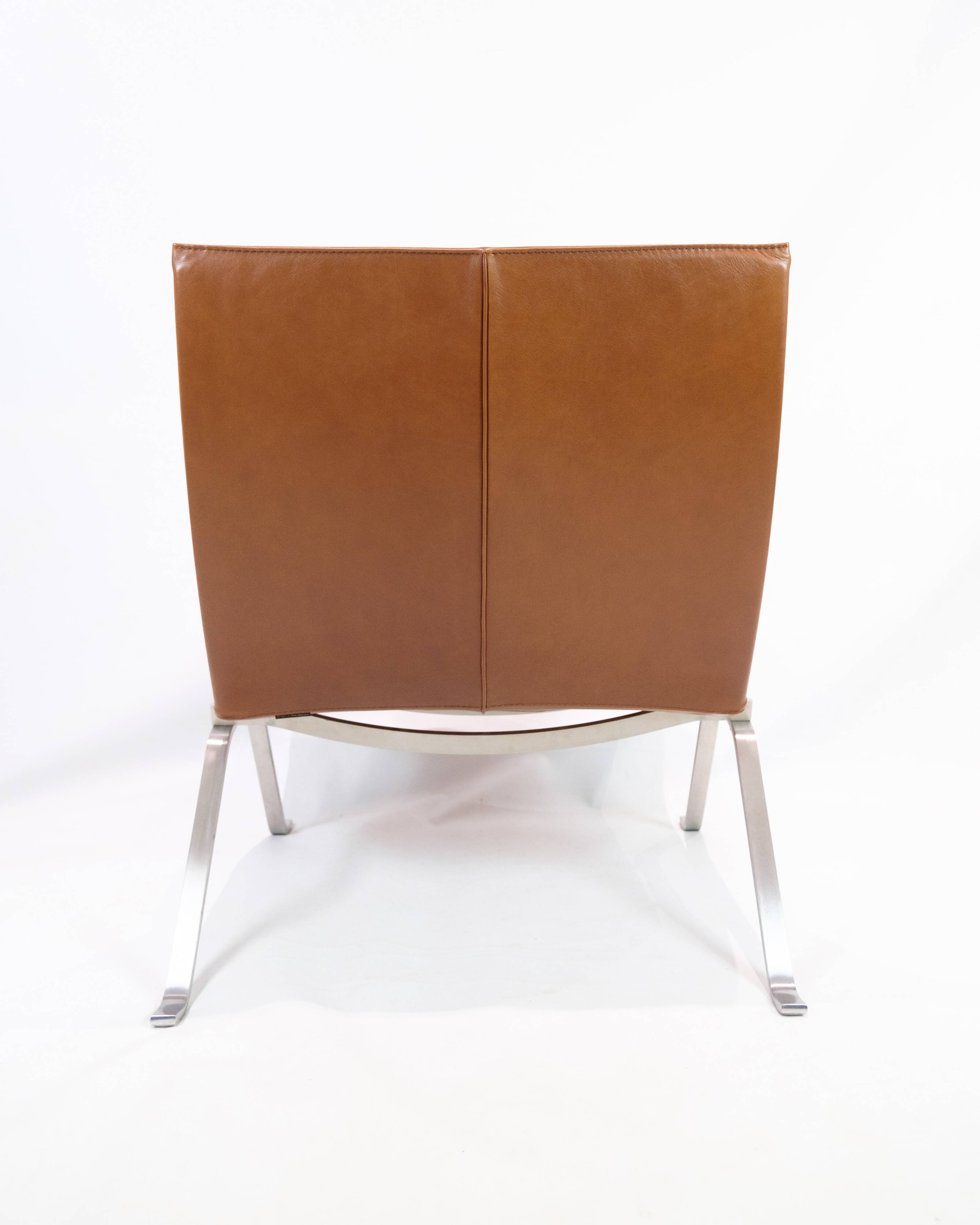 Lounge Chair Model PK 22 Made In Walnut Elegance Leather By Poul Kjærholm For Fritz Hansen