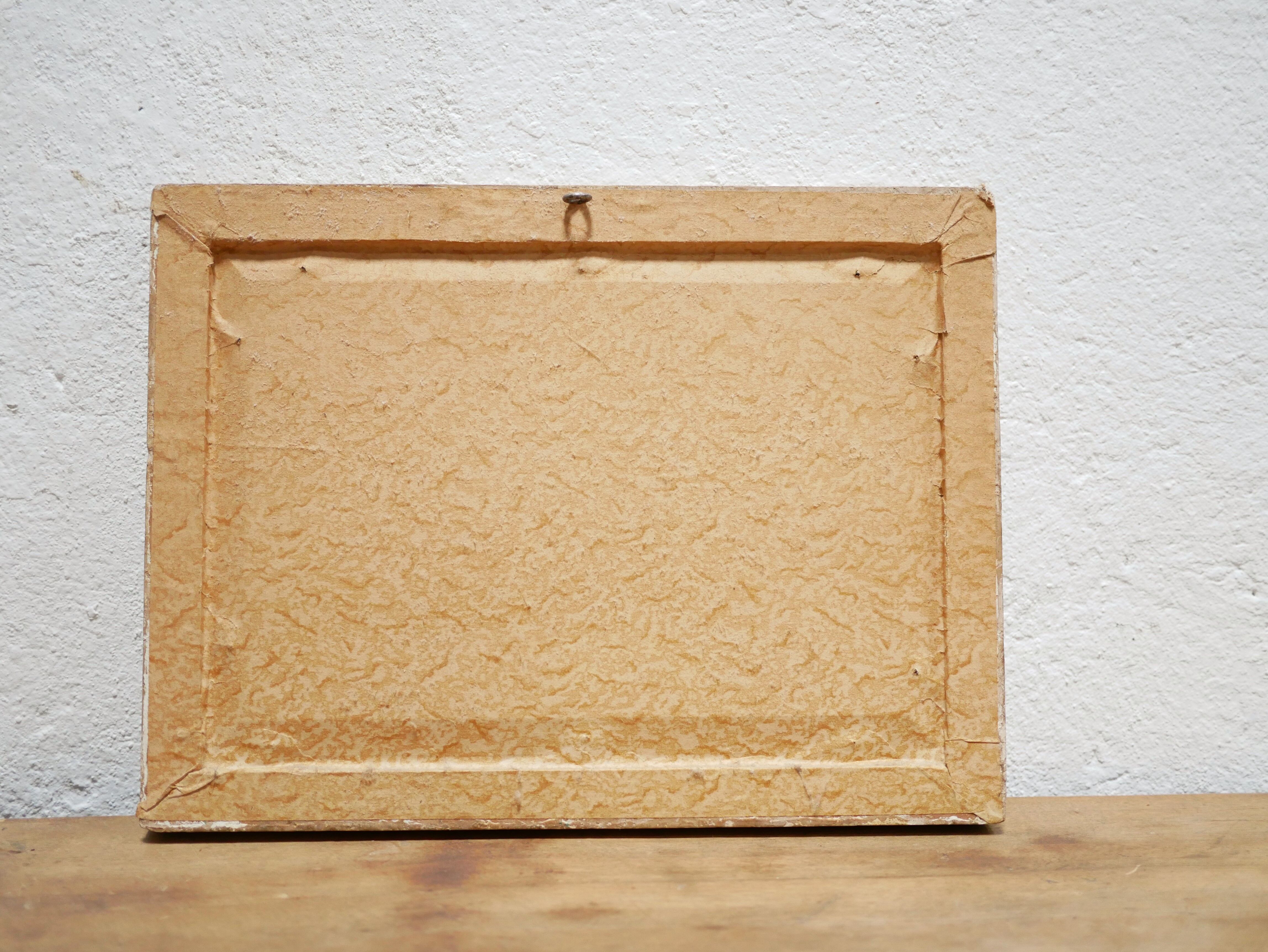 Vintage painting, oil on panel signed J. Arnaud