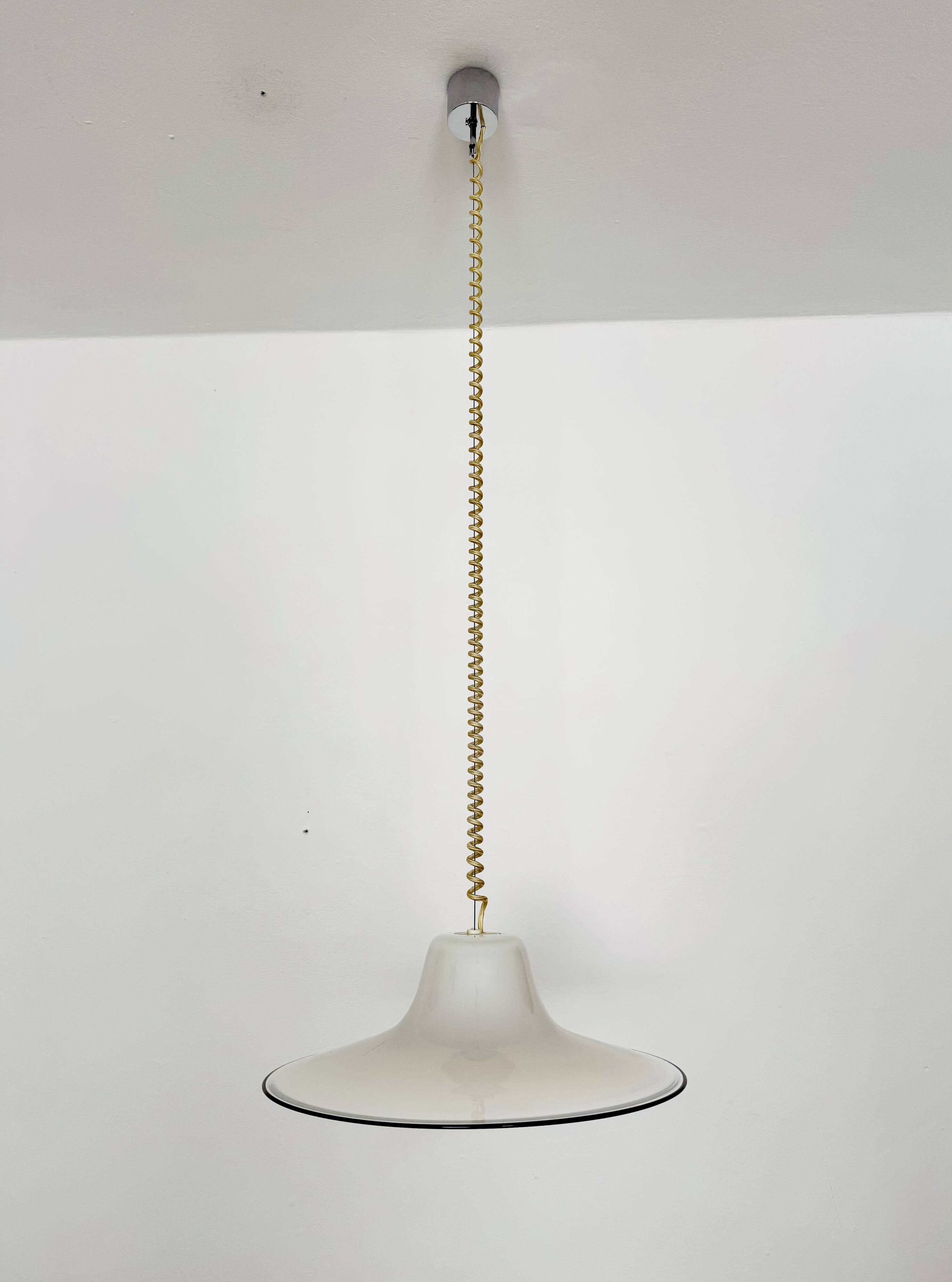 Lampe à Suspension en Verre de Murano par Giusto Toso pour Leucos