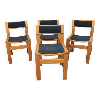 Set de 4 chaises en orme