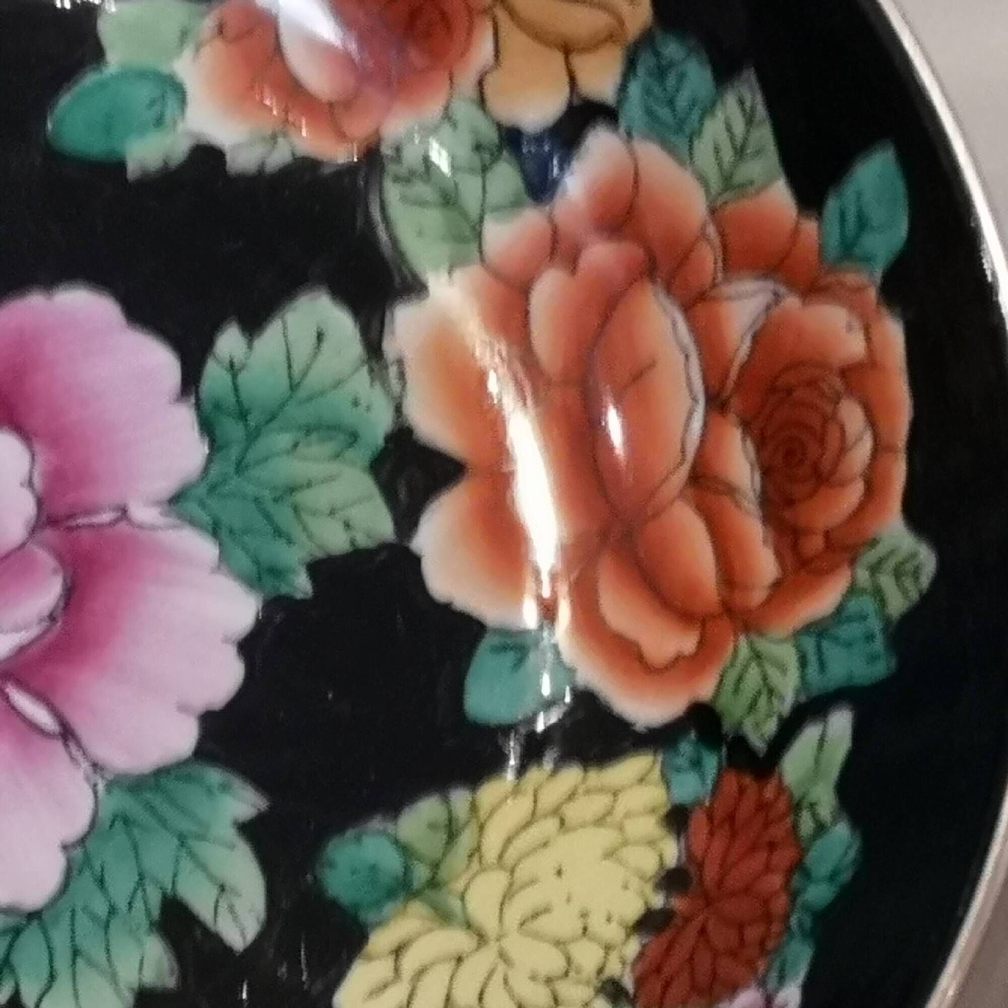 decorative plate porcelain cloisonné brass japan satsuma vintage 1950 1960