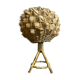 Vintage 50s Tiki Rattan Lamp + Woven Natural Fibre Ball