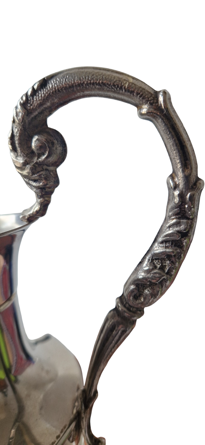 Cut crystal carafe and silver-plated metal – Victorian / Napoleonic III style