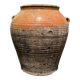 Ancient terracotta pottery jar from the 19th century.