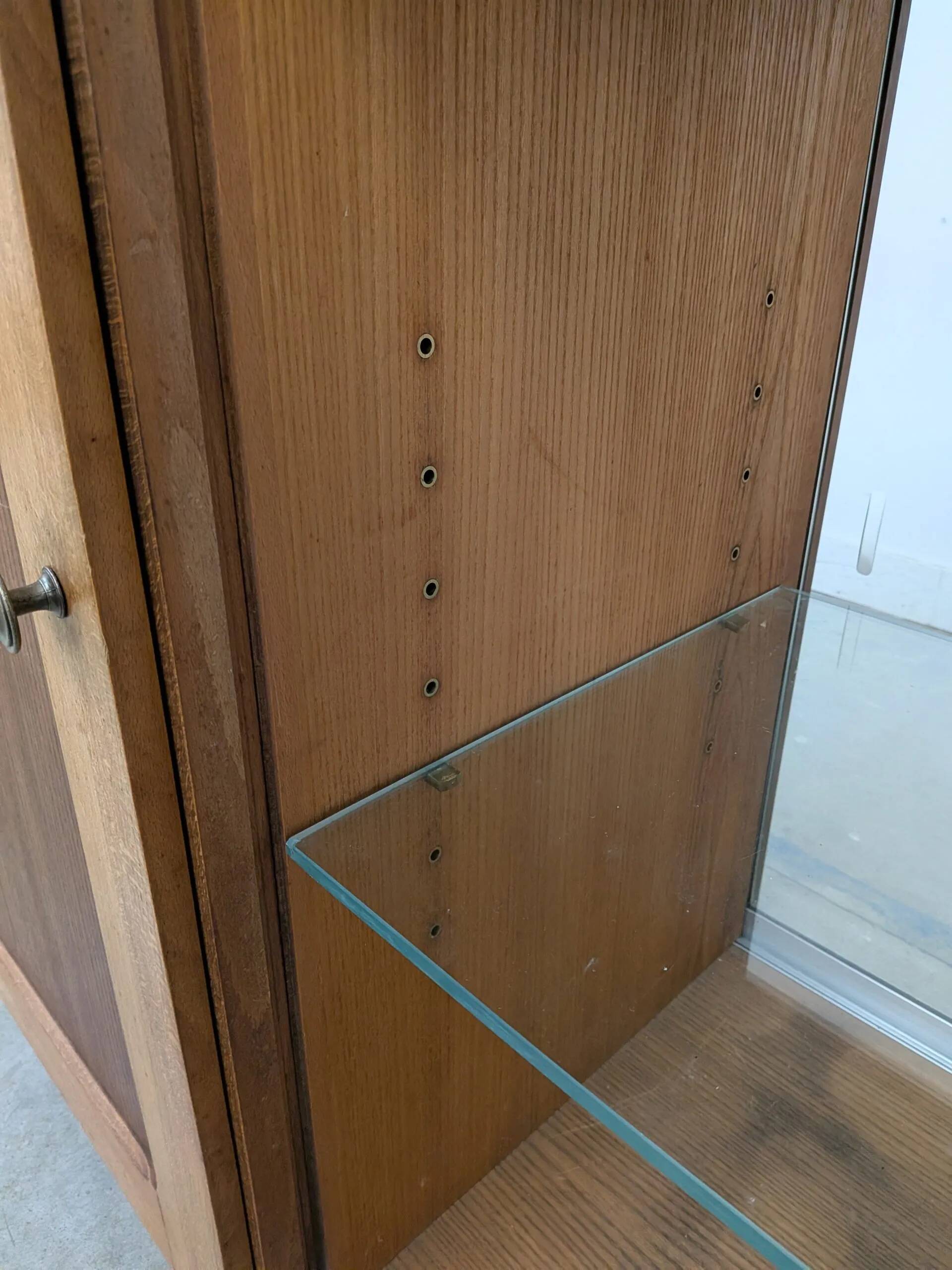 Double-sided counter in wood and pink marble (233 cm)