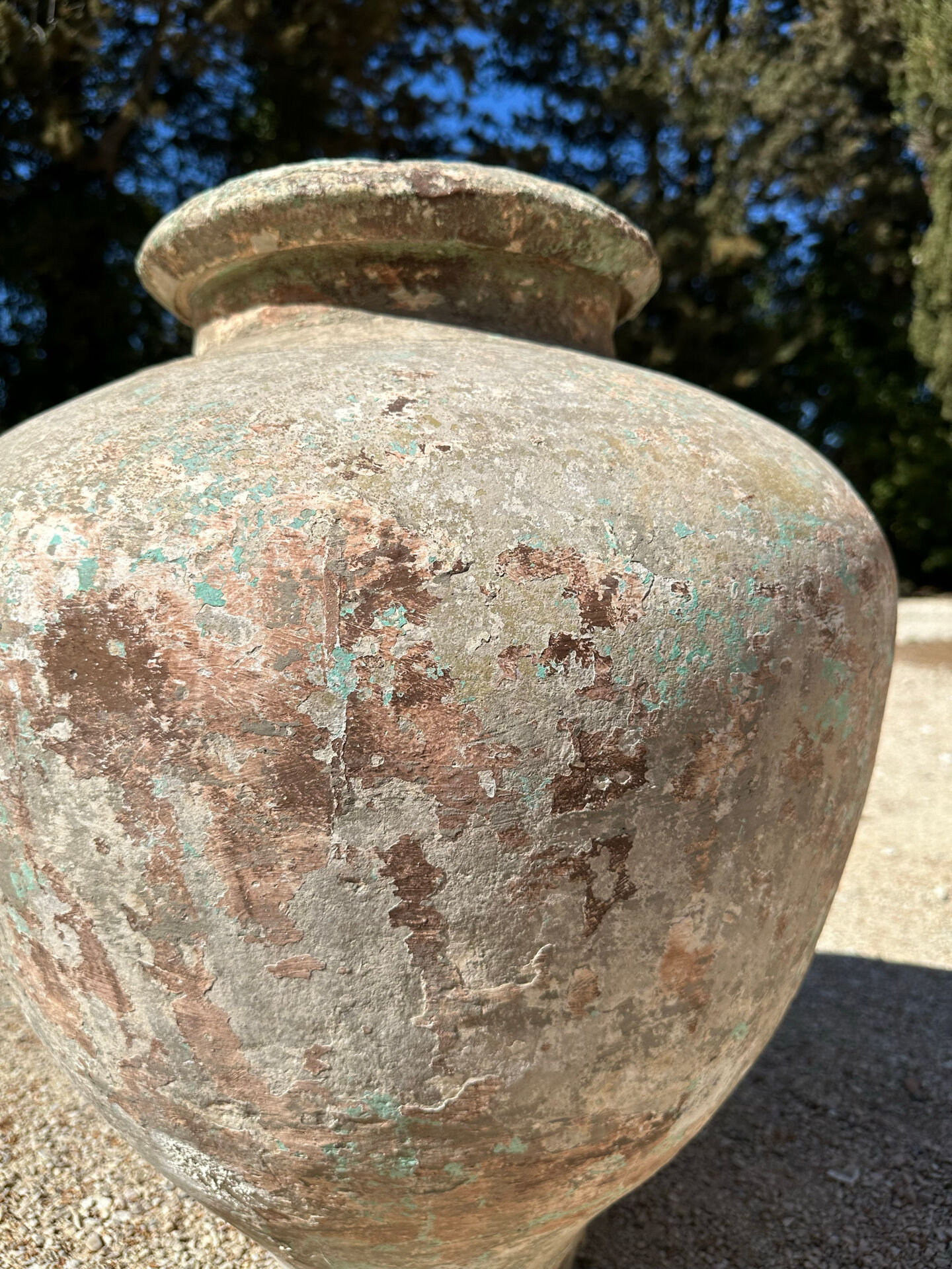 Ancient terracotta jar from the 18th century