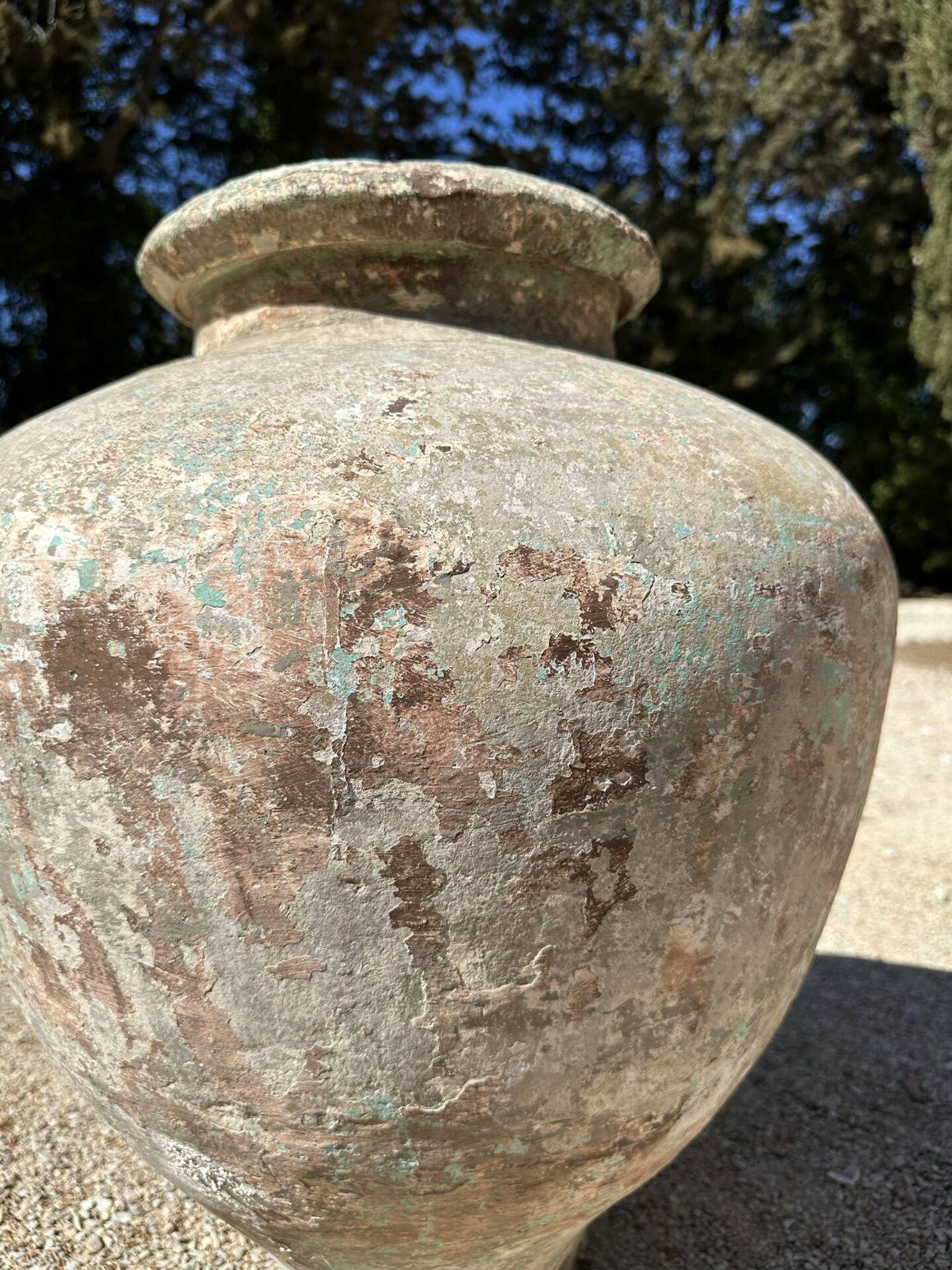 Ancient terracotta jar from the 18th century