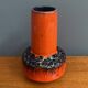 Orange Fat Lava vase by C.J Kreutz model 219 1960s West Germany Pottery