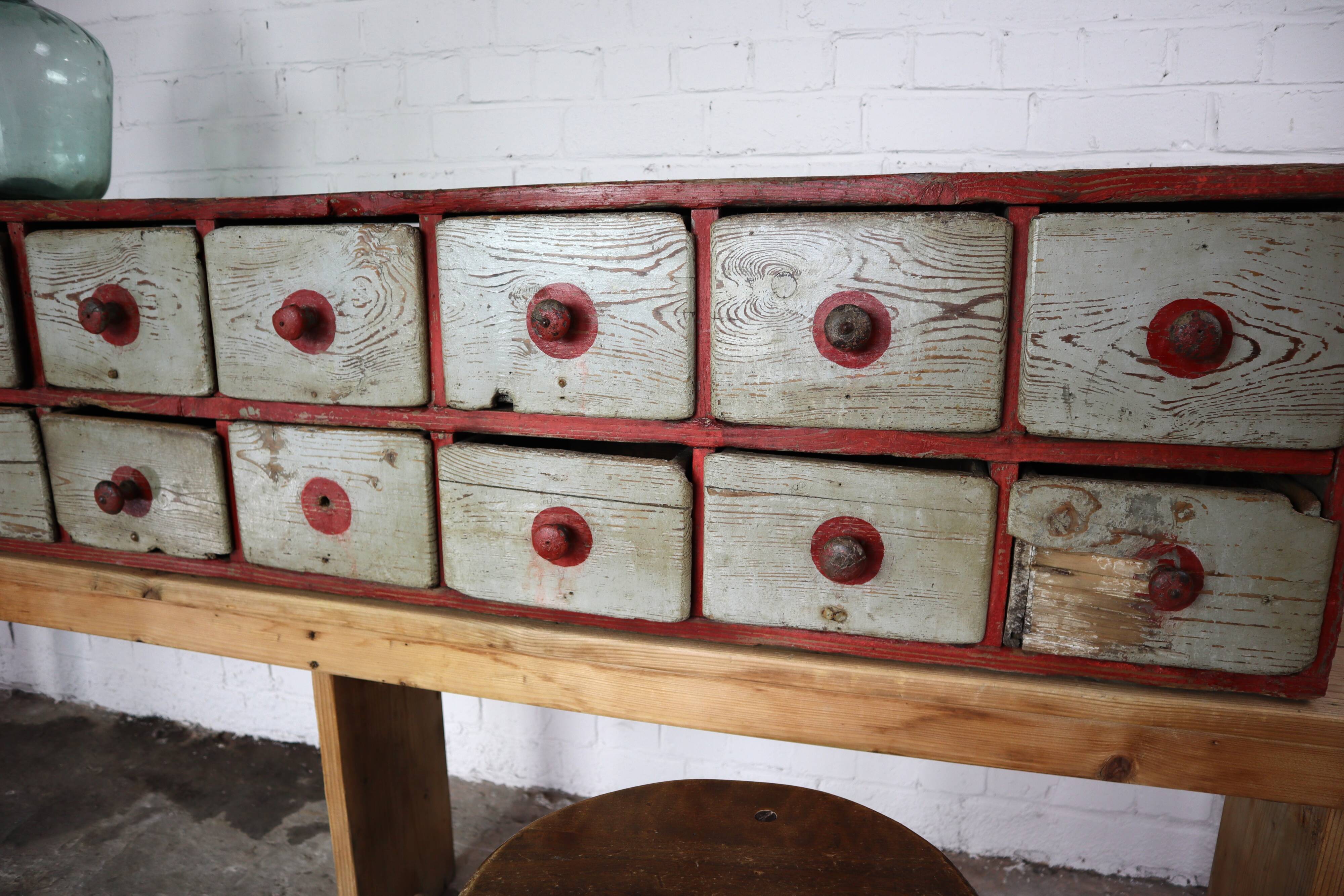 Antique workshop cabinet